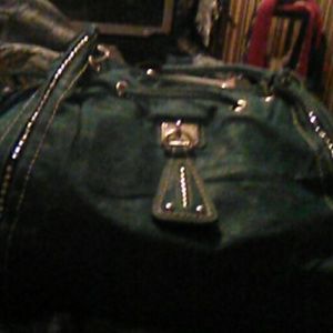 Emeral green hobo style purse